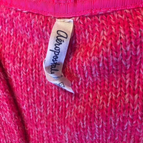 Aeropostale S Pink Cable Knit Cardigan Sweater - Picture 5 of 5
